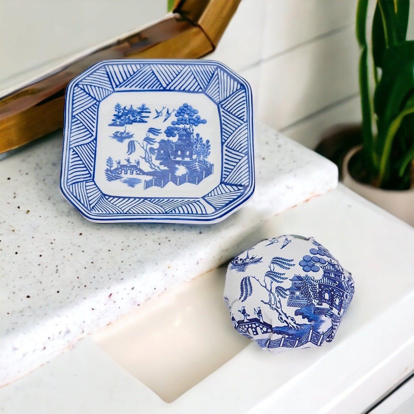 Chinoiserie Soap & Tray Set
