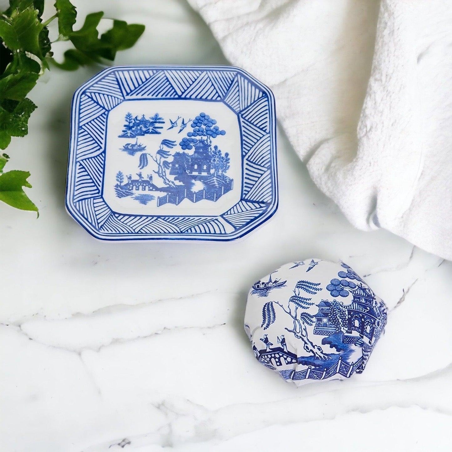 Chinoiserie Soap & Tray Set