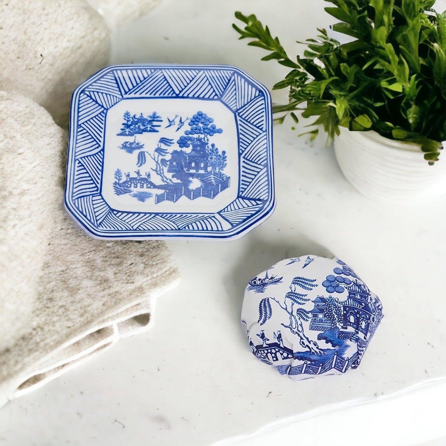 Chinoiserie Soap & Tray Set