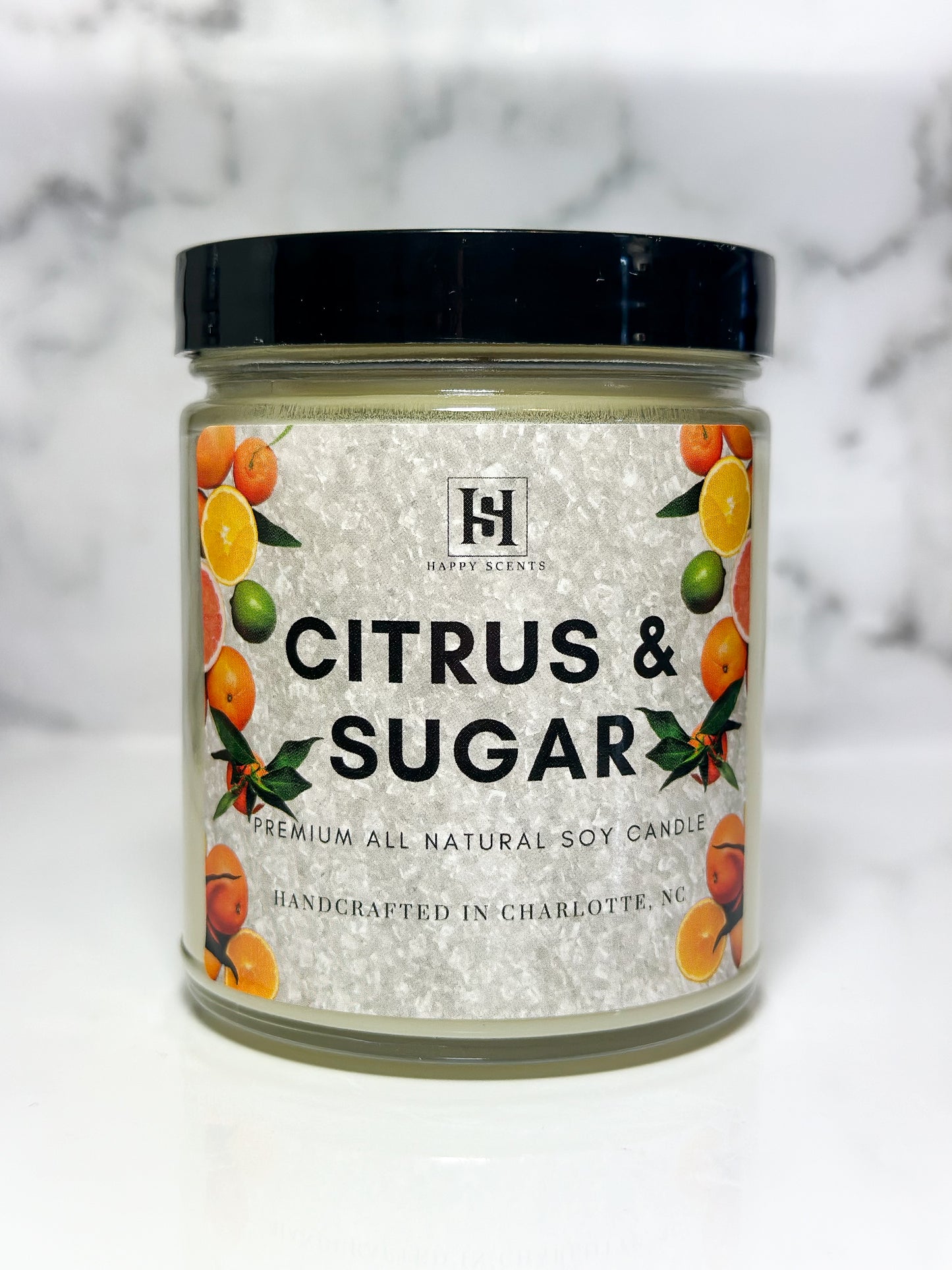 citrus and sugar soy candle