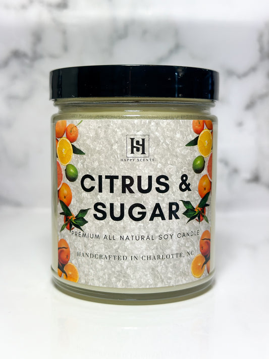 citrus and sugar soy candle
