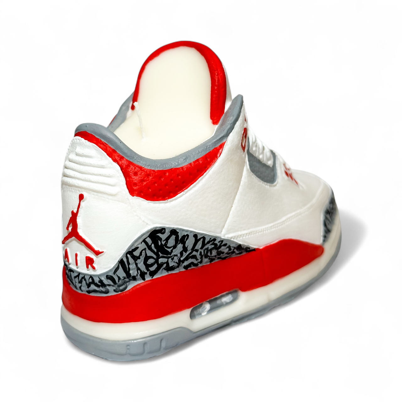 No. 3 Candle-White/Red