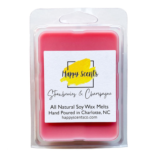 Strawberries & Champagne Wax Melts in Clamshell