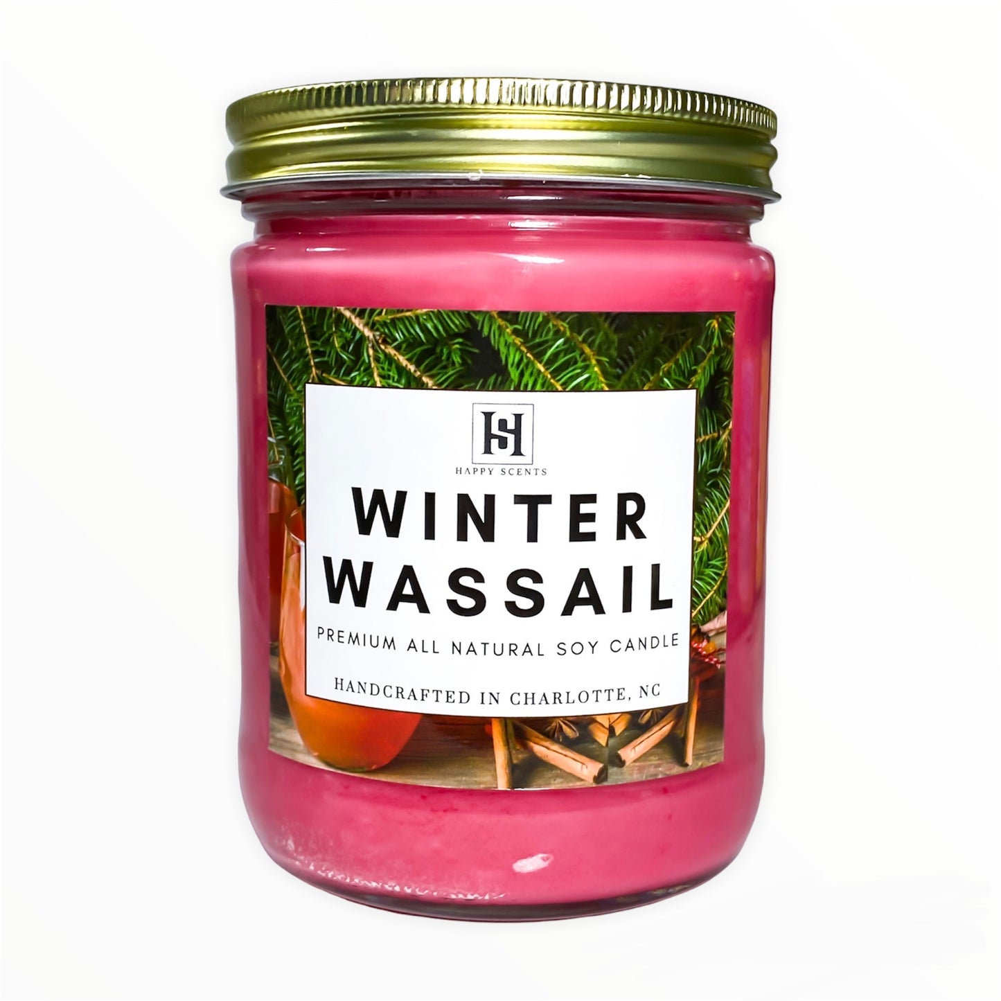 Large Winter Wassail Soy Candle.