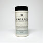 Container of 'Black Sea' deodorizing powder on a white background