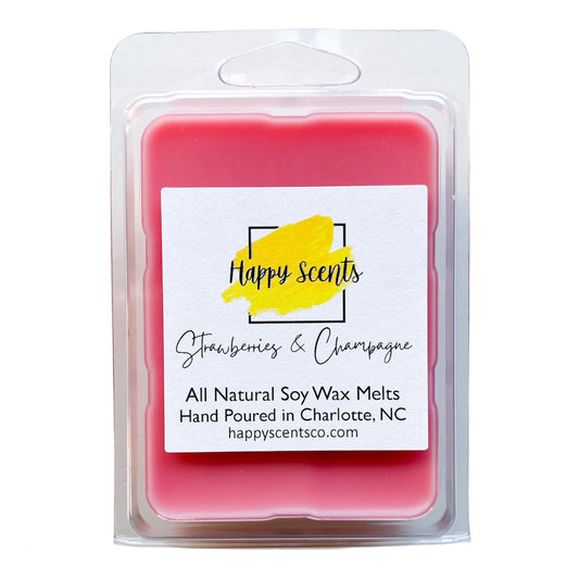 Strawberries & Champagne Wax Melts in Clamshell