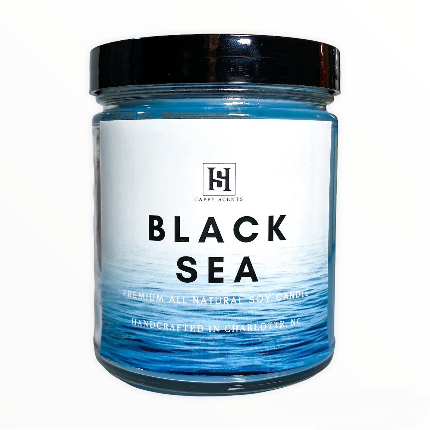 Black Sea scented candle. Beachy scented candle. 