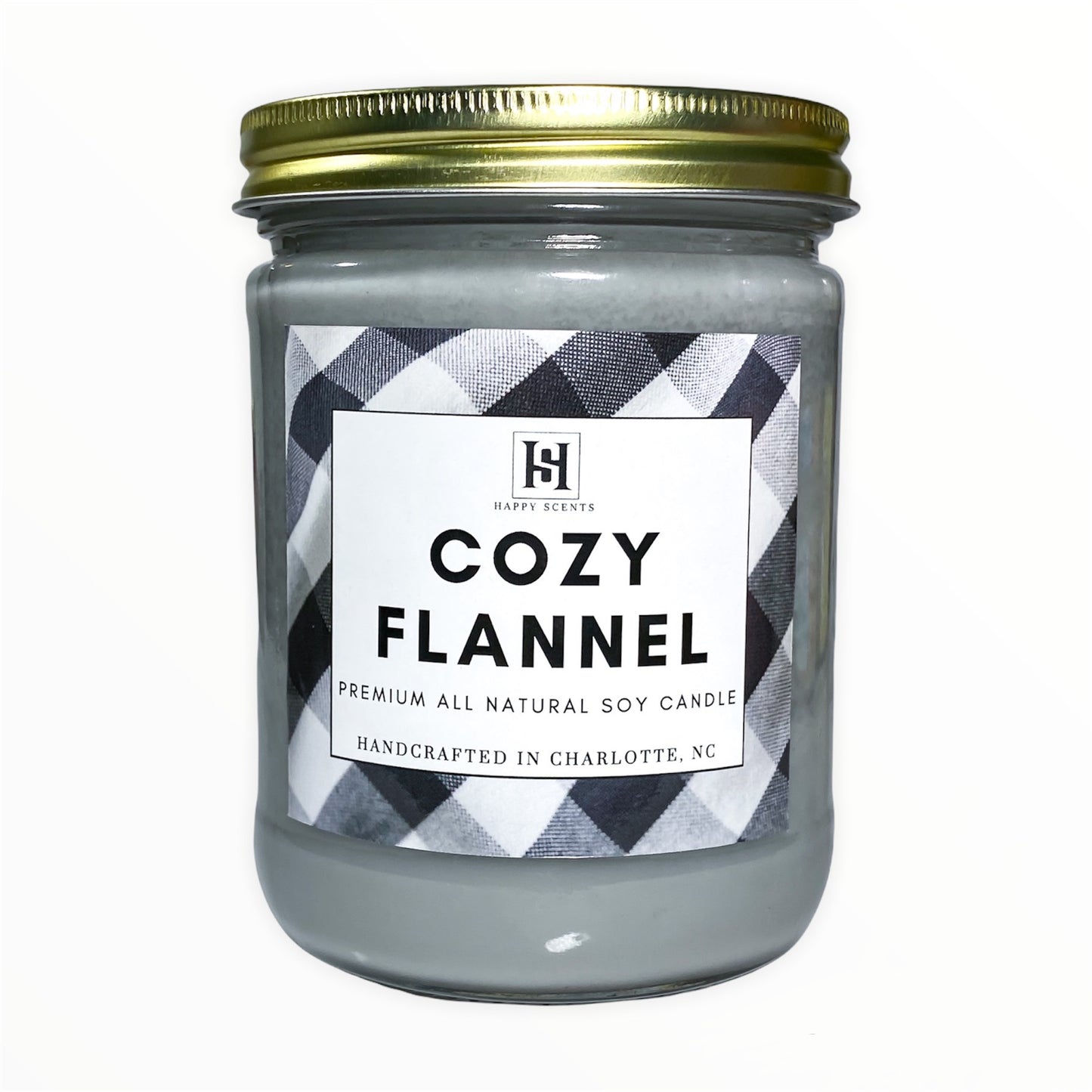 Cozy Flannel Jar Candle-Large