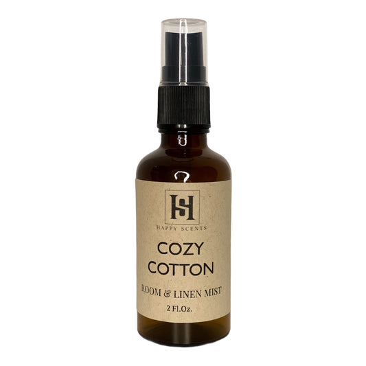 Cozy Cotton Room & Linen Mist. Car Spray, Room Spray, Linen Spray, Office Spray that smells like fresh, clean linen.  