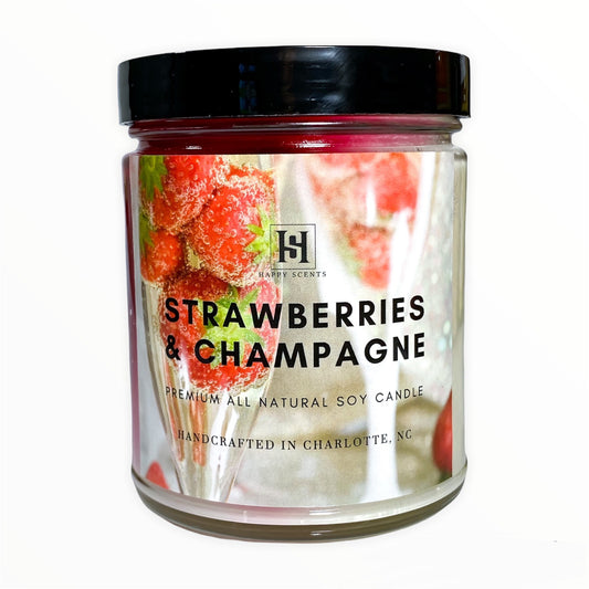 strawberries & champagne scented candle. 