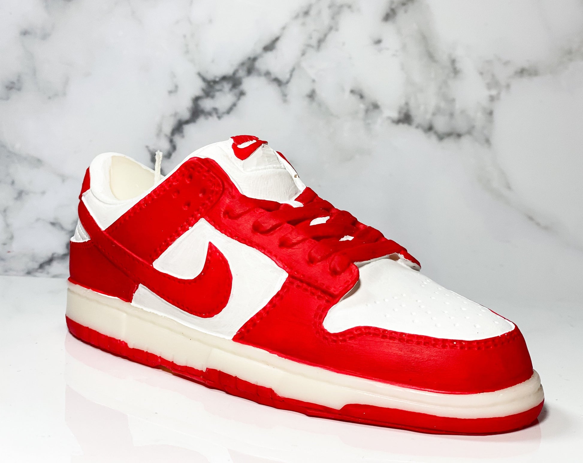Nike Dunk Low University Red Inspired Sneaker Candle.