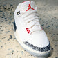 Air Jordan 3 "White Cement" Sneaker Candle.  All natural soy wax candle inspired by the retro Jordan 3 shoe