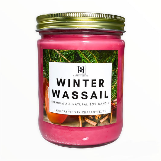 Large Winter Wassail Soy Candle. 